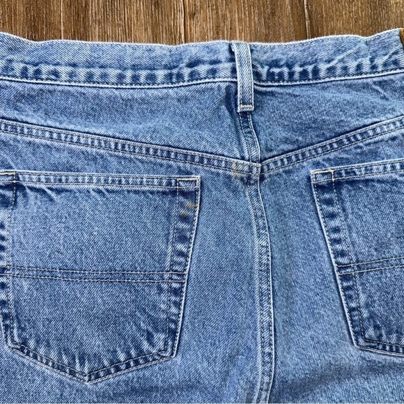 Vintage Tommy Hilfiger Blue Jeans High Rise Mom Jeans 90s Baggy y2k Straight Leg - Picture 8 of 11